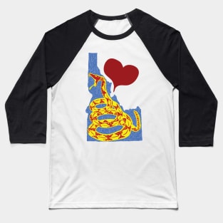 Love Idaho Gadsen Snake Baseball T-Shirt